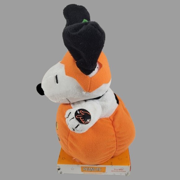Peanuts Snoopy Halloween Pumpkin Plush Animated/Musical by Dan Dee 2018 NWT - Picture 3 of 6